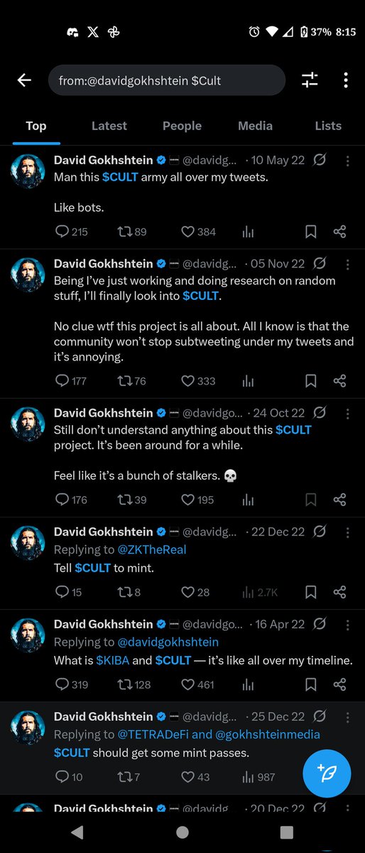 Mesmerizing...it's 2025 and $CULT is still around. Doesn't that make you wonder <a href="/davidgokhshtein/">David Gokhshtein</a> ? DYOR