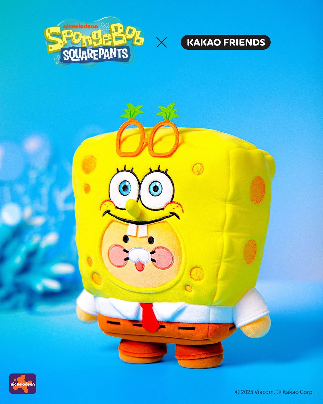 【KAKAO FRIENDS】スポンジボブ コラボ ぬいぐるみ チュンシギ KAKAO FRIENDS】スポンジボブ コラボ ぬいぐるみキーホルダー 3