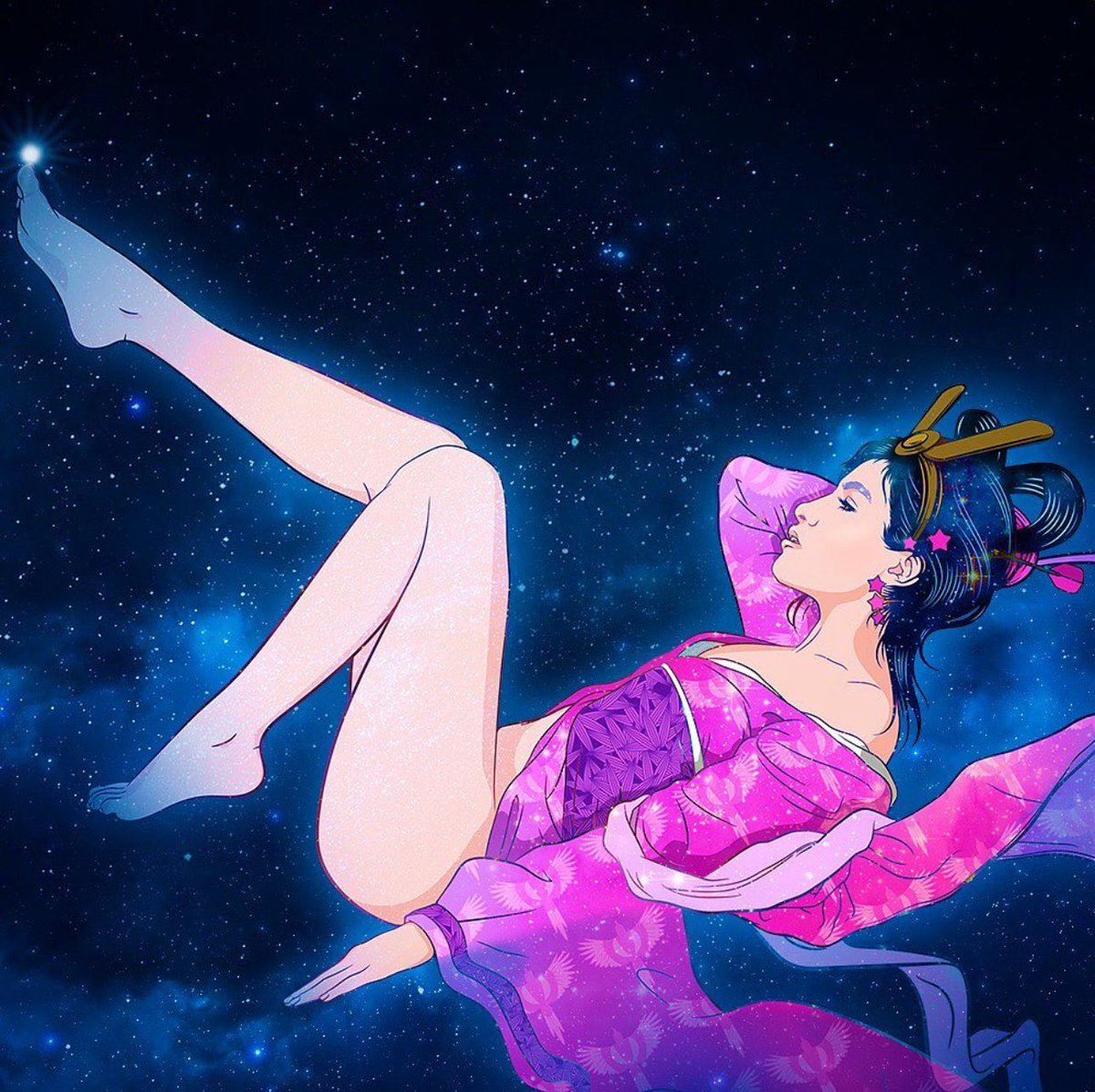 tobuushi's tweet image. Avui és Tanabata, el festival dels estels, un any més i només per una nit la filla del Déu del Cel, la princesa Ori, es podrà retrobar amb el seu amant, el pastor d’estels, Hikoboshi, però si plou s’hauran d’esperar fins l’any vinent.