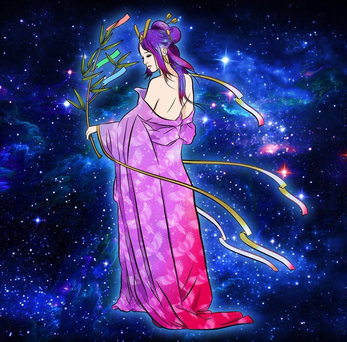 tobuushi's tweet image. Avui és Tanabata, el festival dels estels, un any més i només per una nit la filla del Déu del Cel, la princesa Ori, es podrà retrobar amb el seu amant, el pastor d’estels, Hikoboshi, però si plou s’hauran d’esperar fins l’any vinent.