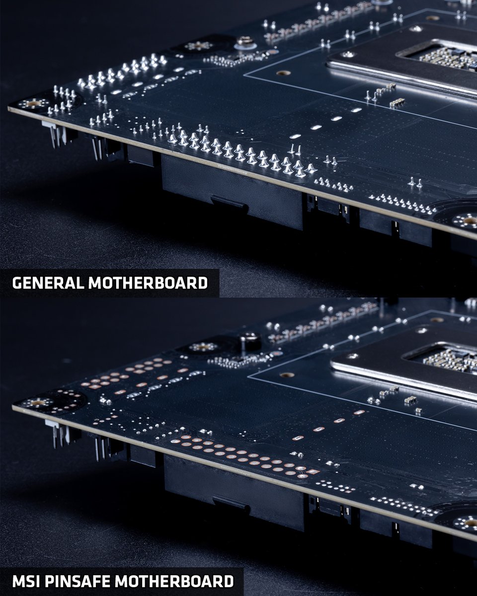 Looks fine… until they bite. 😈

PinSafe Design motherboards keep your hands safe from blood and pain, with no compromise on performance. Save the real battle for your building process, with more to come very soon.

#MSI #PinSafe