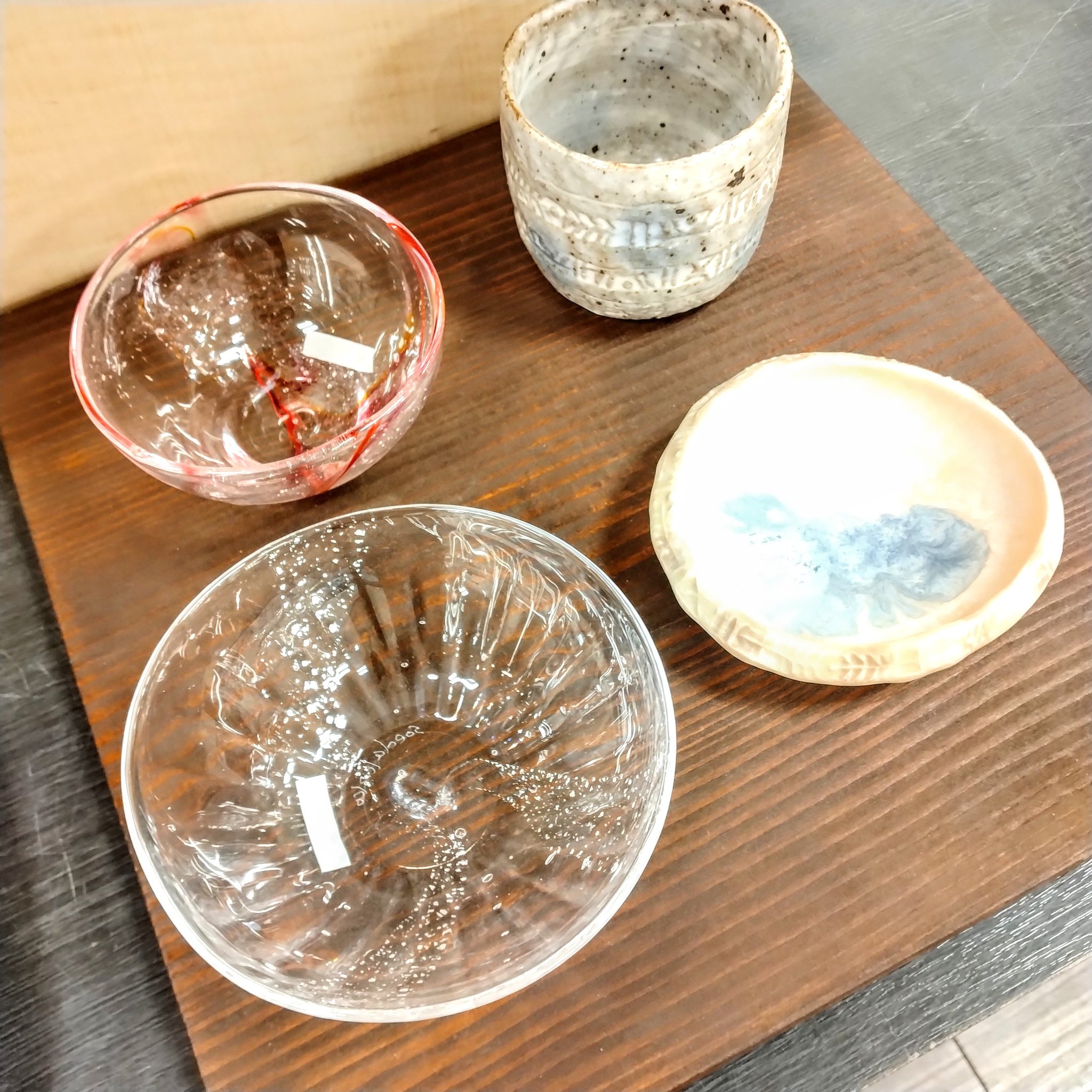 添田亜希子作　ガラスの器 添田亜希子作ガラスの器