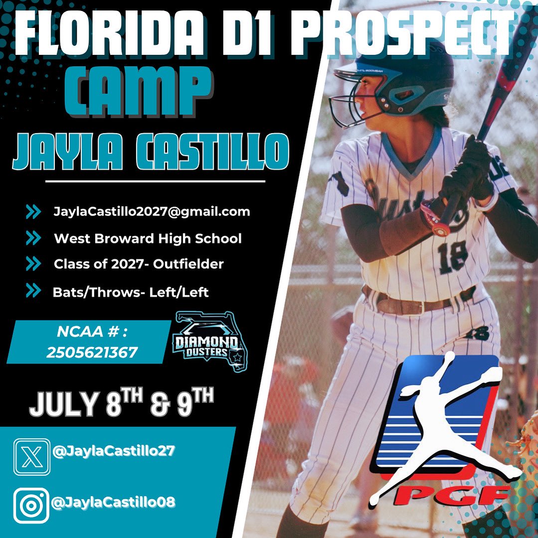 Diamond Dusters (@dustersdavis) on Twitter photo Good luck this week at camp <a href="/JaylaCastillo27/">Jayla Castillo</a> !
Consistent, leader, great grades and hard worker
Check her out. Good luck this week at camp <a href="/JaylaCastillo27/">Jayla Castillo</a> !
Consistent, leader, great grades and hard worker
Check her out.