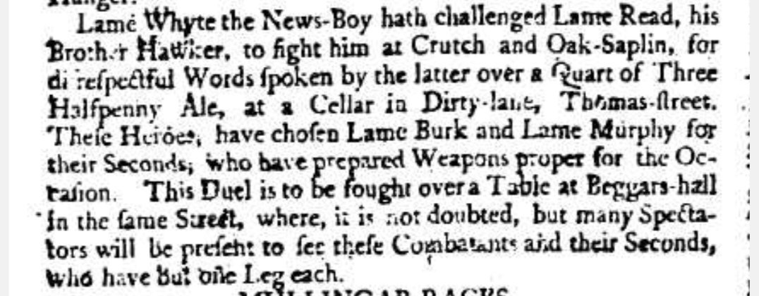 Many a noble contest was decided at Dirty Lane.
Dublin C18