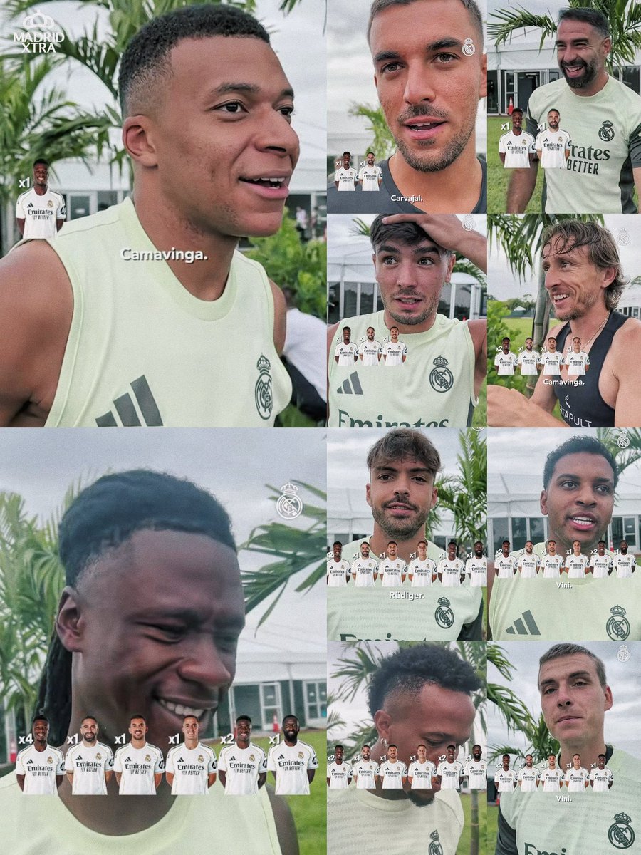 mustafasino1984's tweet image. 😂🗣️ “من هو أكثر لاعب مُضحك في الفريق؟”
•مبابي: كامافينغا
•سيبايوس: كارفاخال
•كارفاخال: سيبايوس
•براهيم: فاسكيز
•مودريتش: كامافينغا
•أسينسيو: روديغر
•رودريغو: فينيسيوس
•لونين: فينيسيوس
•ميليتاو: كامافينغا
•كامافينغا: أنا 😂🤣

#RealMadrid #LockerRoomVibes #Camavinga…