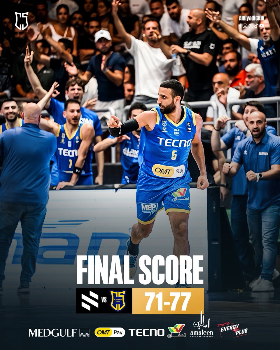 Al Riyadi takes Game 2 of the finals! 2 down, 2 to go ✨💛💙

#AlRiyadiClub