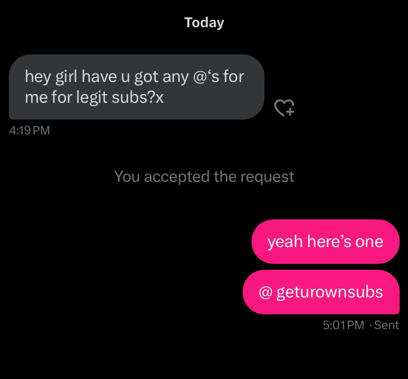 i hope new doms realize that even if i gave u the @ of my subs that they still wouldn’t send to you anyway. subs come to YOU and find YOU. be patient