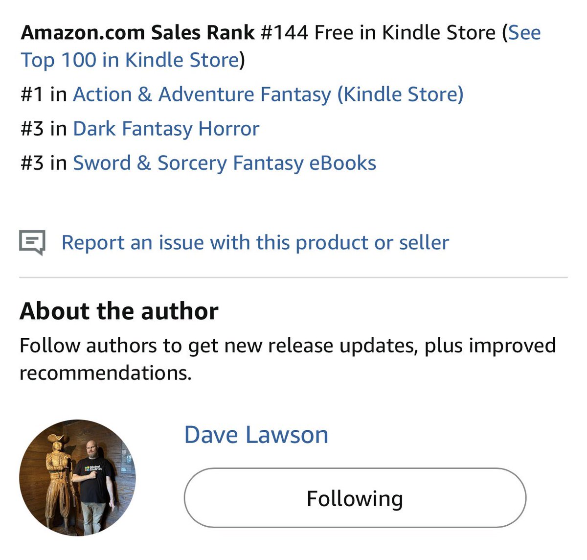DlawsonAuthor's tweet photo. I’ve “sold” over 1,100 books this weekend and I’ve made less than 5 dollars in royalties. 
And you know what?  I’d do it again! https://t.co/ChFR6N2n1H