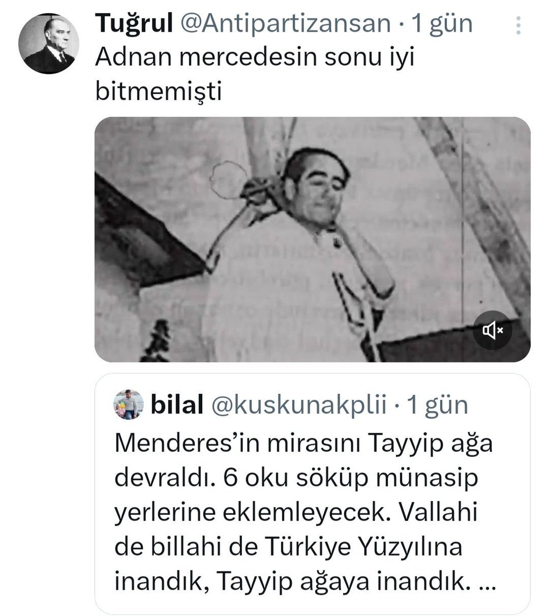 Ülkemin seçilmiş cumhurbaşkanını Atatürk maskesi arkasına saklanarak alenen tehdit etmeye devam ediyorlar
