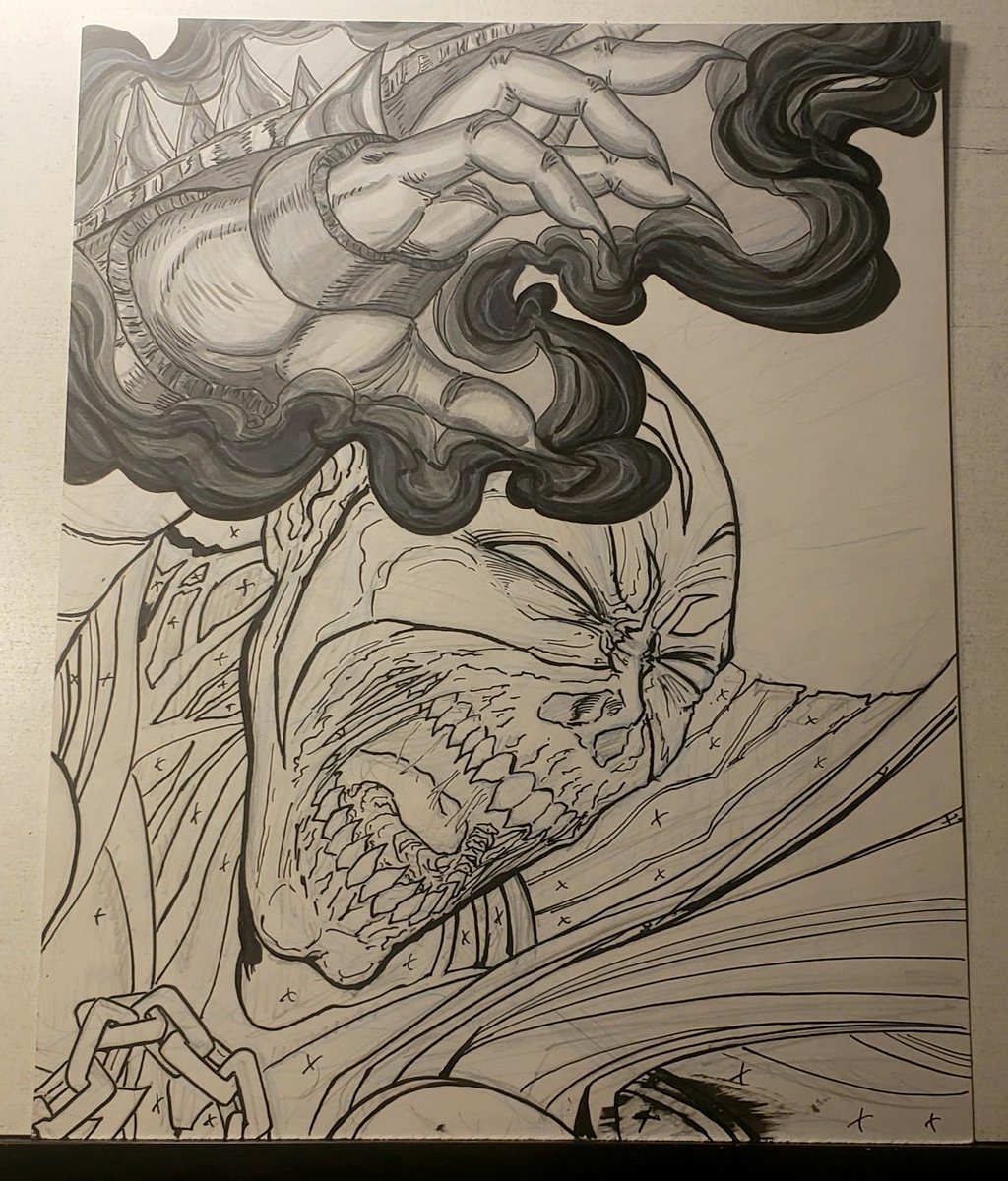 ariel_aguire's tweet photo. 2020 - Inktober 18/31 - SPAWN, process (pencil sketch, inks and grey tones)! π
See next post for final scan, cleaned up digitally! π
#arielsartwork #inktober #spawn #alsimmons #toddmcfarlane #image #art #drawing #process #pencil #pen #marker #brush #ink #inkwash #graytones https://t.co/HWhnTVKkGD