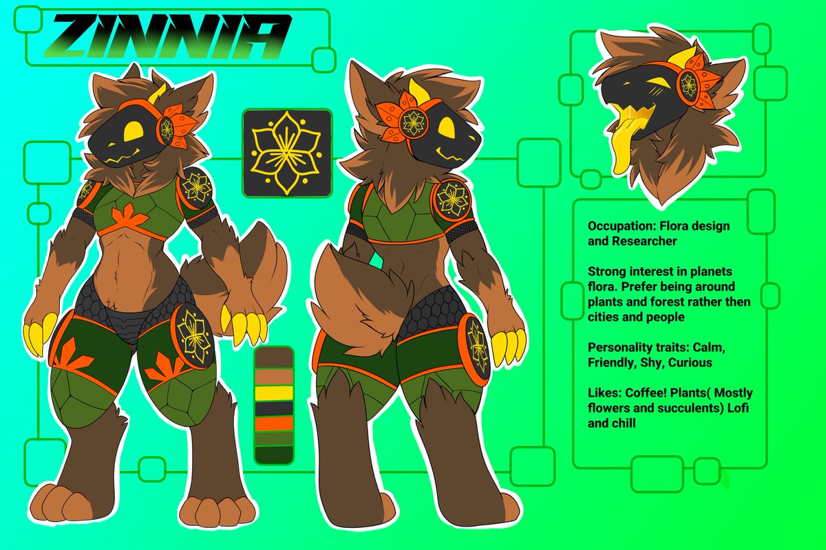 My new oc Zinnia 🌿