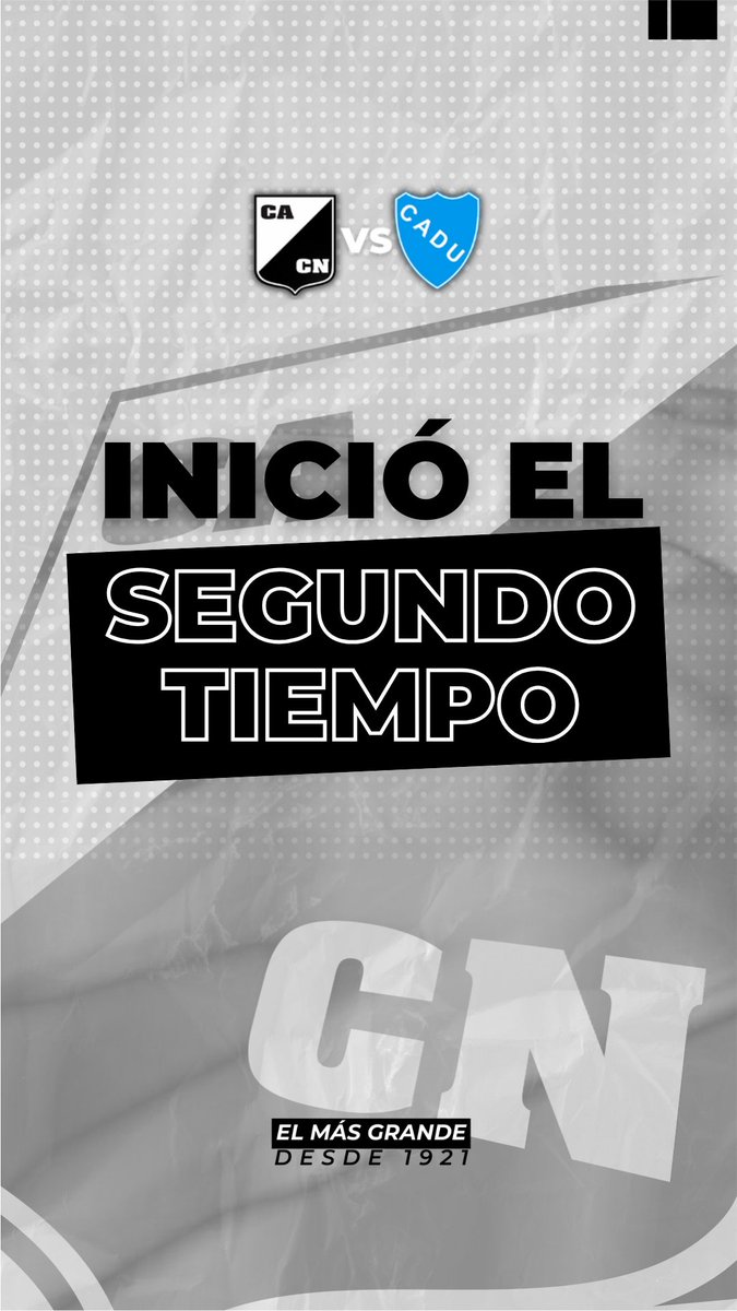 #PrimeraNacional | 🏆 Fecha 21

#CentralNorte 2 - 0 #DefensoresUnidos 

⏰ Comenzó el segundo tiempo en el Estadio Martearena 

#SomosNacional 🐦‍⬛ 
#VamosCentral⚫️⚪️⚫️