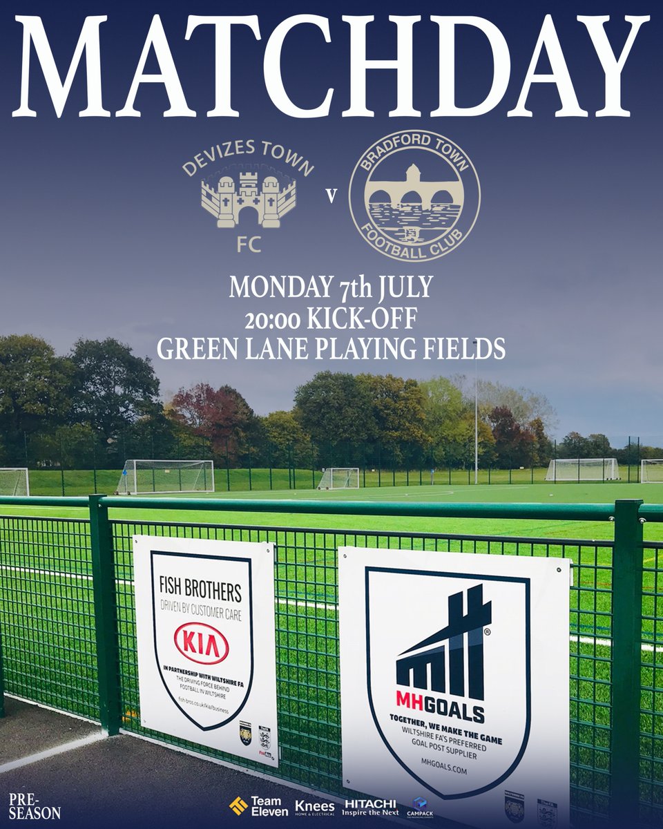 Bradford Town FC (@bradfordtownfc) on Twitter photo A late addition to our pre-season schedule. 📆
We travel to the home of the <a href="/WiltshireFA/">Wiltshire FA</a> as we take on <a href="/DevizesTownFC/">Devizes Town FC</a> at Green Lane Playing Fields this evening.
#BTFCPreSeason A late addition to our pre-season schedule. 📆
We travel to the home of the <a href="/WiltshireFA/">Wiltshire FA</a> as we take on <a href="/DevizesTownFC/">Devizes Town FC</a> at Green Lane Playing Fields this evening.
#BTFCPreSeason