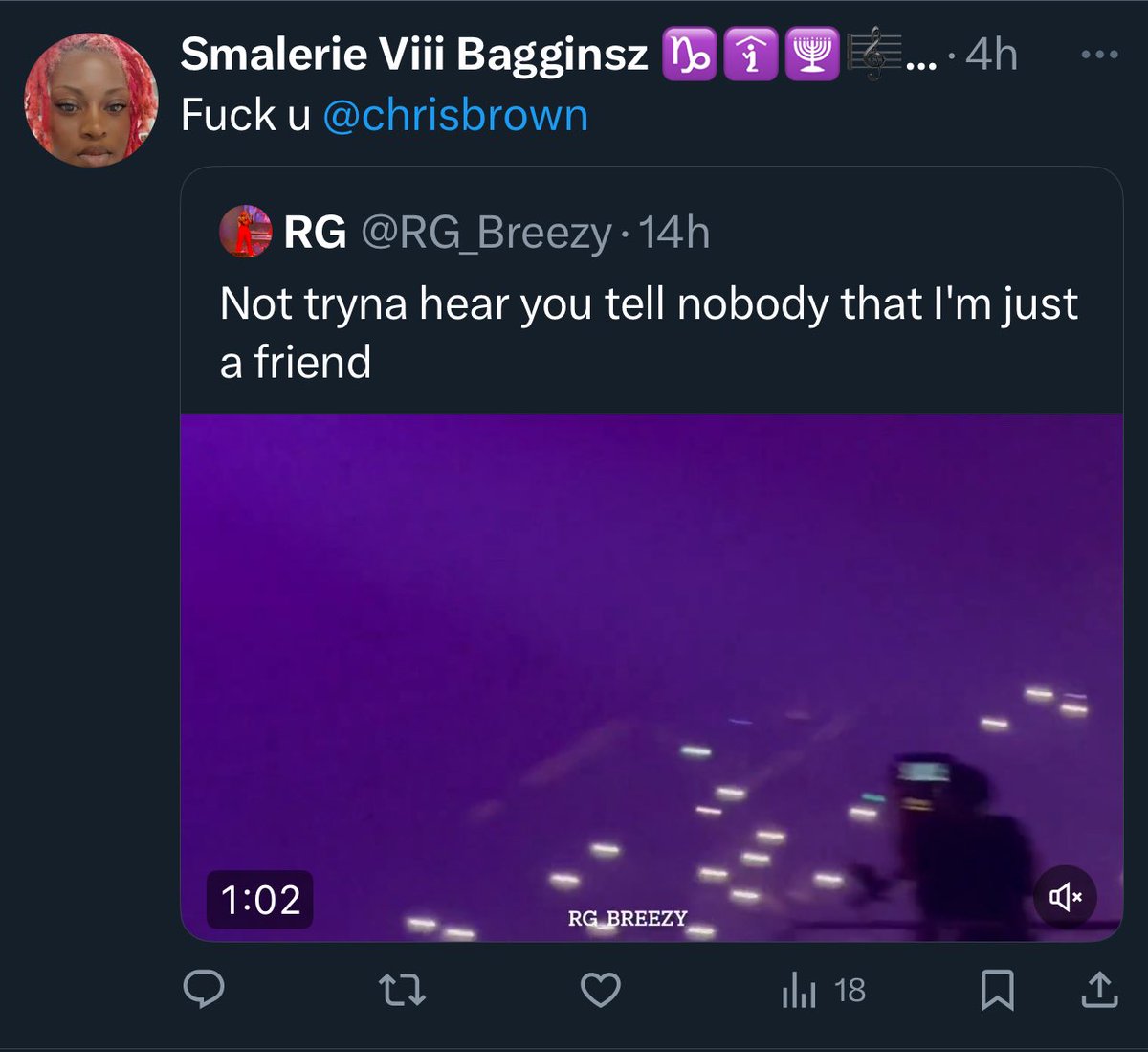 RG_Breezy's tweet image. Tf am I supposed to do with this?
Why quote me if you hate the man?
I didn’t even use his name or hashtags, it’s literally a post for TB only
Wtf