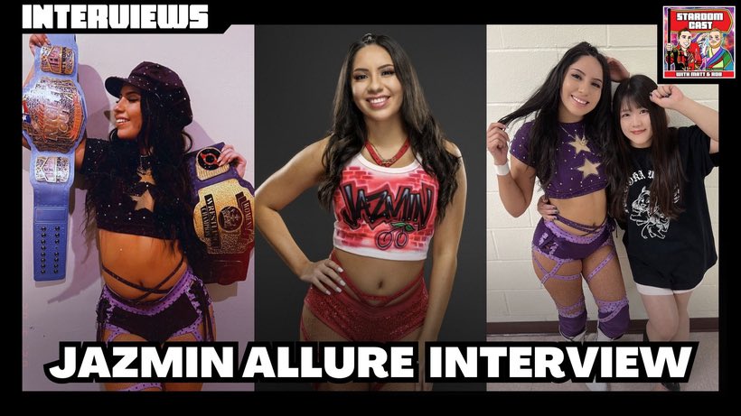 🌸The Stardom Cast🌸 (@thestardomcast) on Twitter photo 🚨JAZMIN ALLURE INTERVIEW IS LIVE🚨
<a href="/MattTurnerOF/">Matt Turner</a> has the pleasure of interviewing the ‘Top-Tier’ <a href="/JazminAllure/">Jazmin Allure</a> after her <a href="/SparkJoshiPuro/">SPARK Joshi Puroresu of America</a> match against Bea Priestley about her journey in wrestling!
Thank you so much to Jazmin for taking the time to chat to us on the podcast for 🚨JAZMIN ALLURE INTERVIEW IS LIVE🚨
<a href="/MattTurnerOF/">Matt Turner</a> has the pleasure of interviewing the ‘Top-Tier’ <a href="/JazminAllure/">Jazmin Allure</a> after her <a href="/SparkJoshiPuro/">SPARK Joshi Puroresu of America</a> match against Bea Priestley about her journey in wrestling!
Thank you so much to Jazmin for taking the time to chat to us on the podcast for