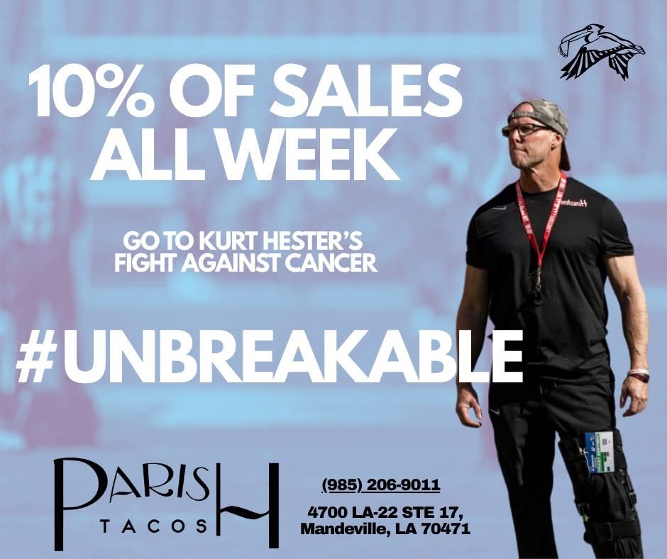 Kurt Hester (@thekurthester) on Twitter photo If you are on the Northshore and want the best Taco’s in the state; hit up da Parish! 
#Unbreakable If you are on the Northshore and want the best Taco’s in the state; hit up da Parish! 
#Unbreakable