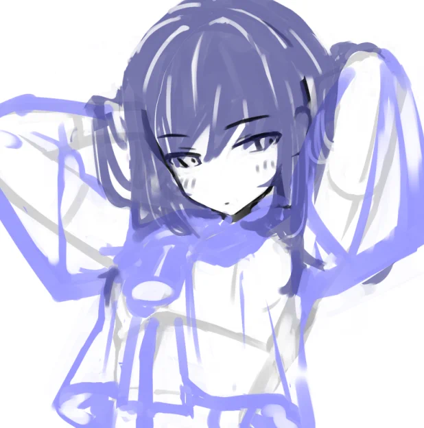CB先斗寧をCBとして描いたことがなかったので そんな雰囲気を出してみたい大ラフ→線画 それにしてもくーるびゅーてぃーって何だ…?