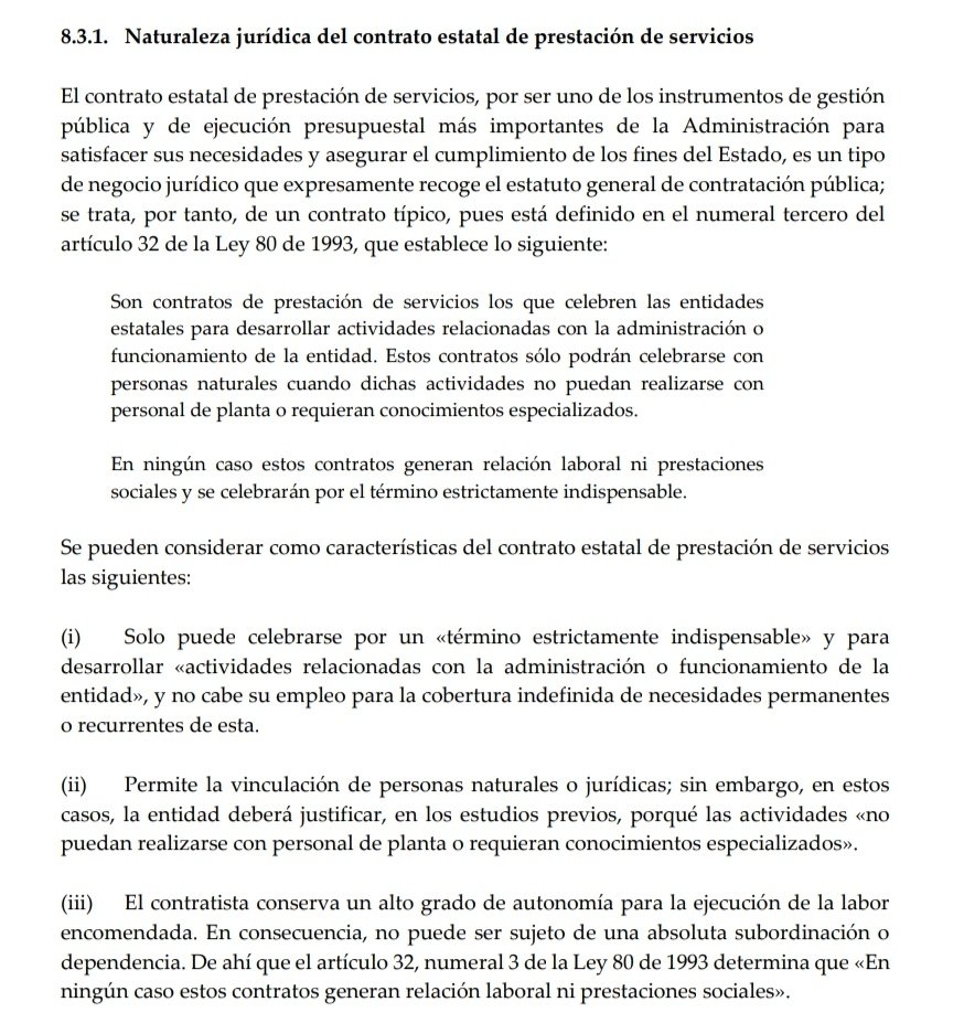cabogadosa1's tweet image. Laboral Administrativo: Marco normativo y jurisprudencial del contrato estatal de prestación de servicios/Término de interrupción de los contratos estatales de prestación de servicios-Solución de continuidad
Entrega exclusiva canal WhatsApp/ Información colabogadm@gmail.com