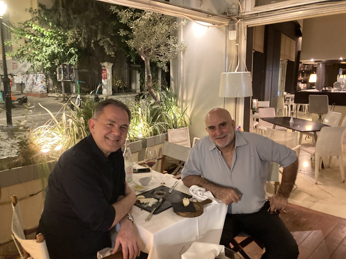 In Athens 🇬🇷 with the great <a href="/gnounesis/">george nounesis</a> - at the fabulous Milton’s in the Plaka
