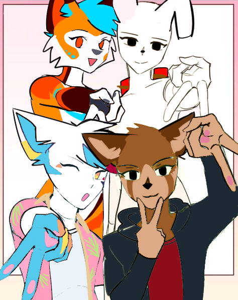FlashT1ger's tweet image. the best drawing of me and my friends