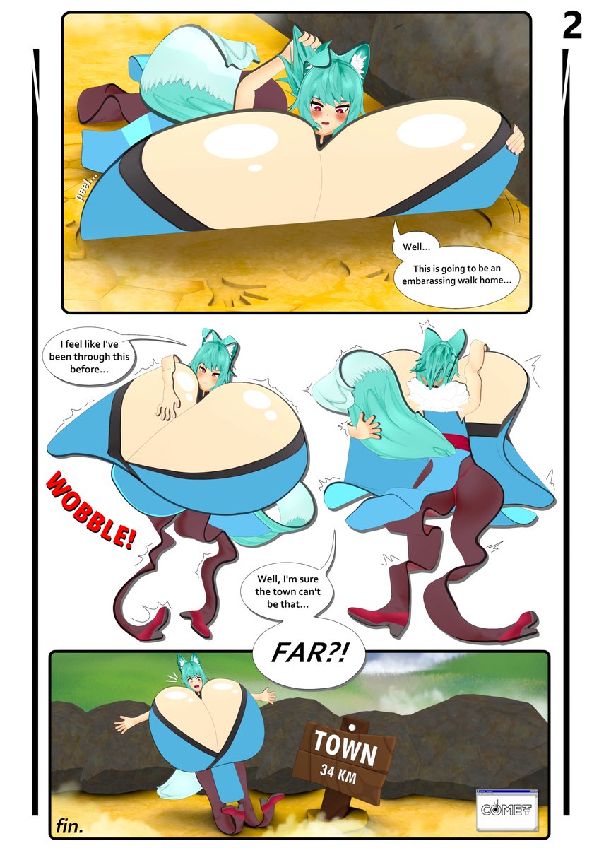Another collaboration with <a href="/CometConundrum/">COMET</a>, A bit more lore to the previous Flattened Alyssa to explain how she got there an uh....how long of a walk she has to get back XD.