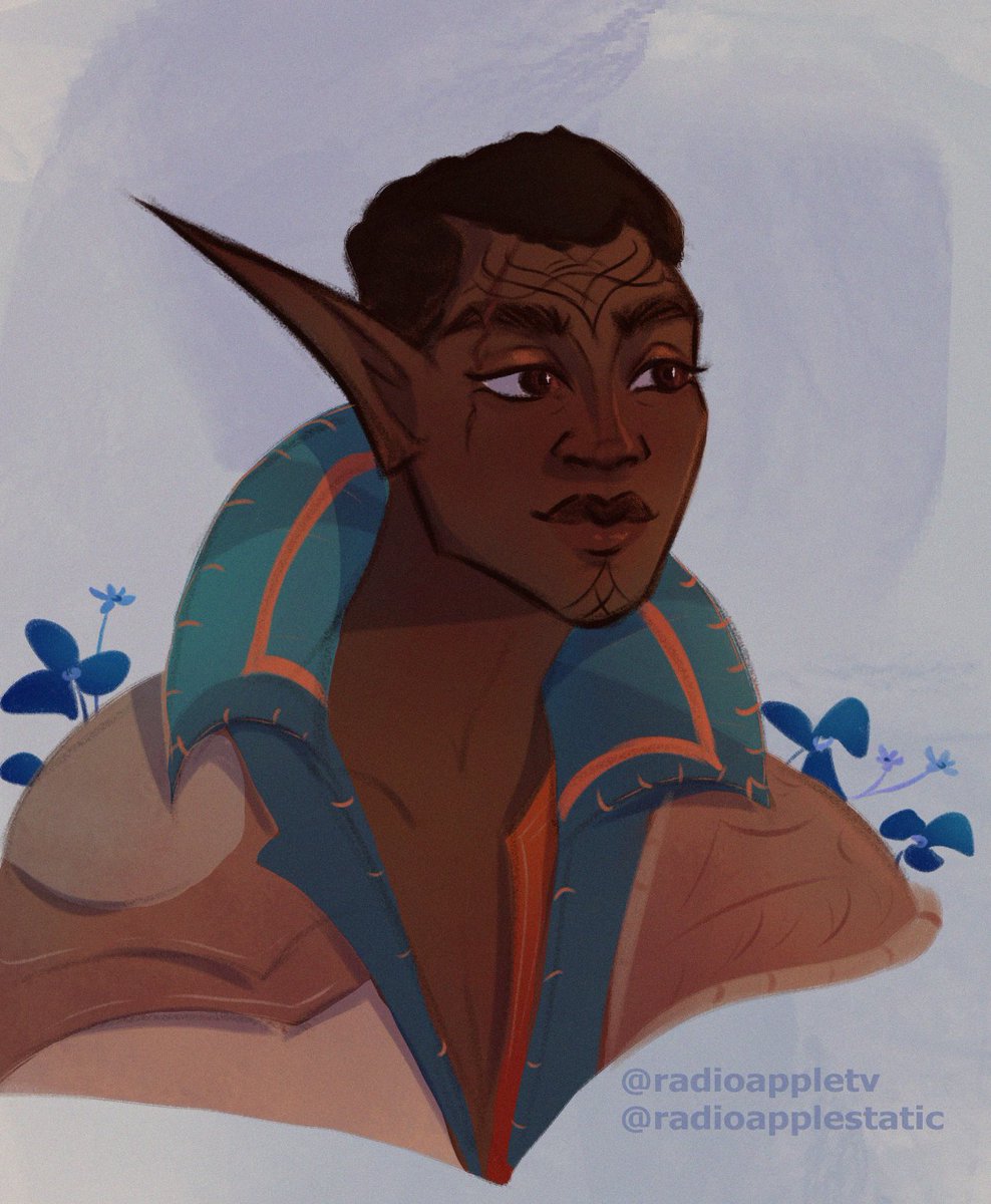 davrin portrait i did a while ago to hype myself for #davrinweek #davrinweek2025 

decided to finish it to share with y'all

day 7: free day 
#davrin #veilguard