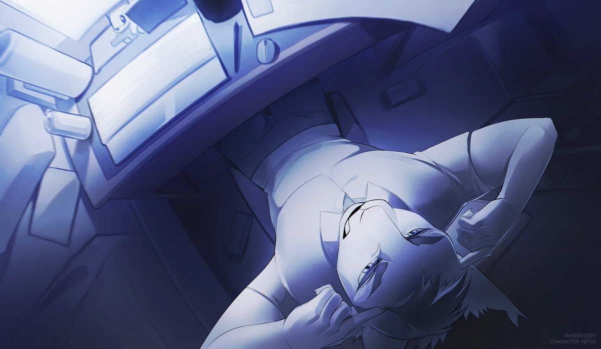 unknowhiter's tweet image. Strained to think up a good idea :D
Character: @NitsuaSensei 🩶