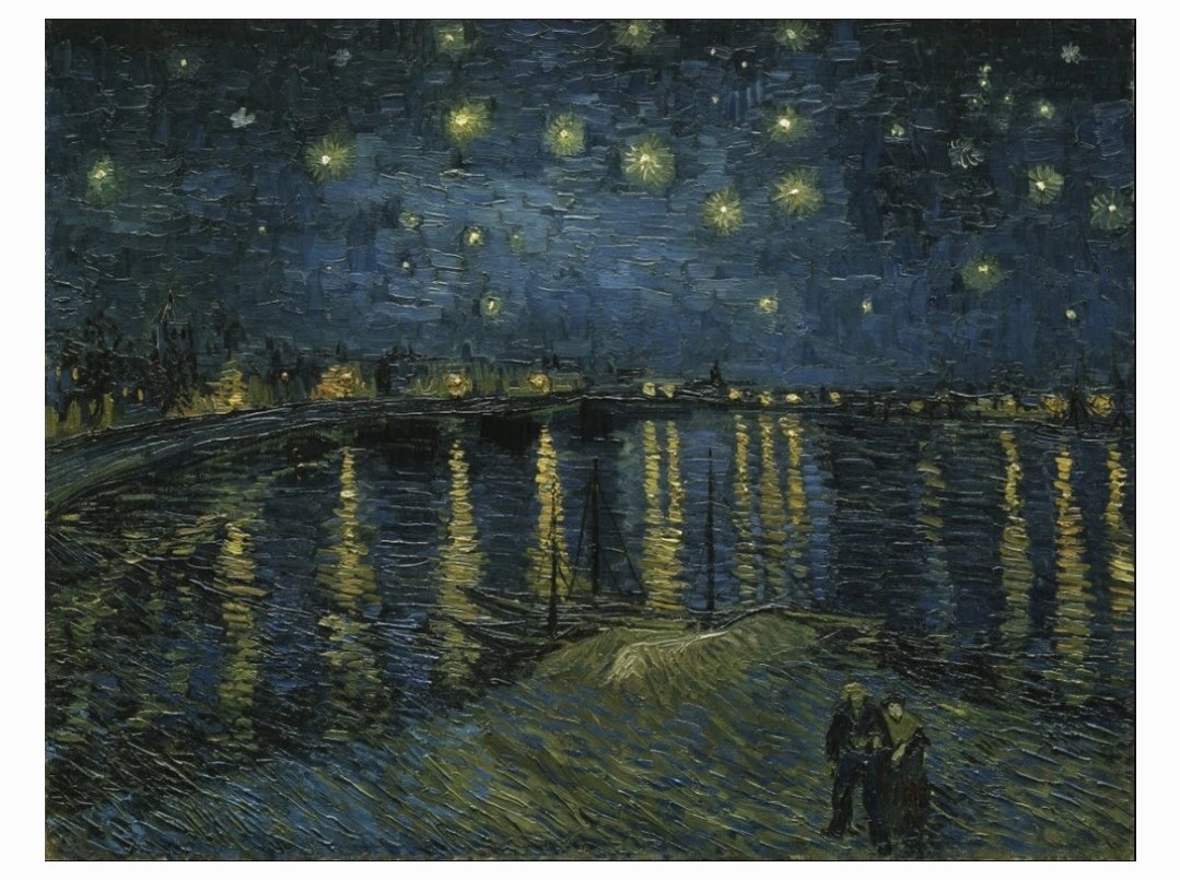 Son_ofABeach555's tweet image. Il cielo è color acquamarina, l'acqua del fiume è blu,mentre la terra è malva.
La città è blu e viola.
(Notte stellata sul Rodano,
Vincent Van Gogh,1888)