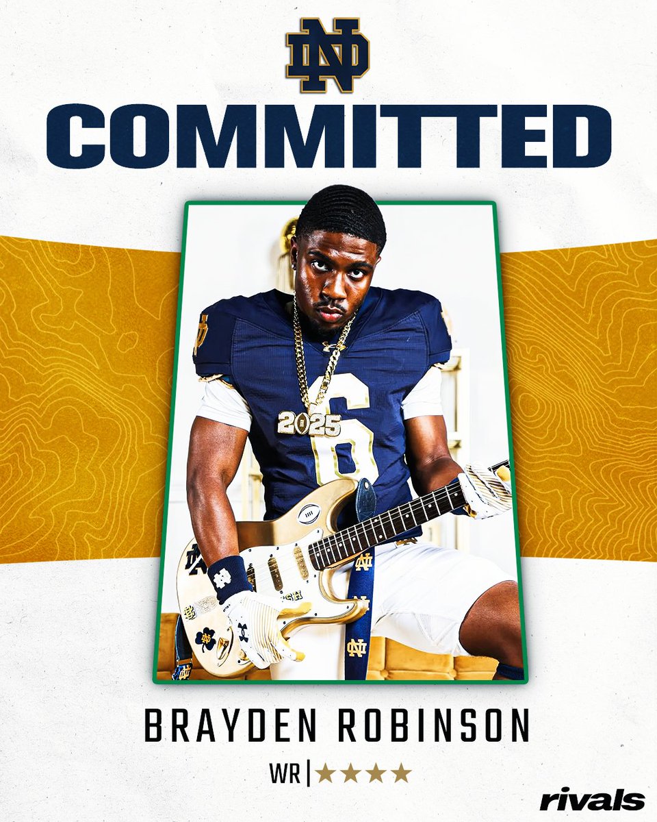 Mike Singer (@miketsinger) on Twitter photo ๐จ ๐๐๐๐๐๐๐๐: Four-star WR Brayden Robinson has committed to Notre Dame โ๏ธ
โI felt most comfortable there. Itโs a place where I can lock in, hone my skills and get a great education.โ
Irish go 3-for-3 with WR commitments this weekend ๐ฅโผ๏ธ
Story: on3.com/teams/notre-daโฆ ๐จ ๐๐๐๐๐๐๐๐: Four-star WR Brayden Robinson has committed to Notre Dame โ๏ธ
โI felt most comfortable there. Itโs a place where I can lock in, hone my skills and get a great education.โ
Irish go 3-for-3 with WR commitments this weekend ๐ฅโผ๏ธ
Story: on3.com/teams/notre-daโฆ