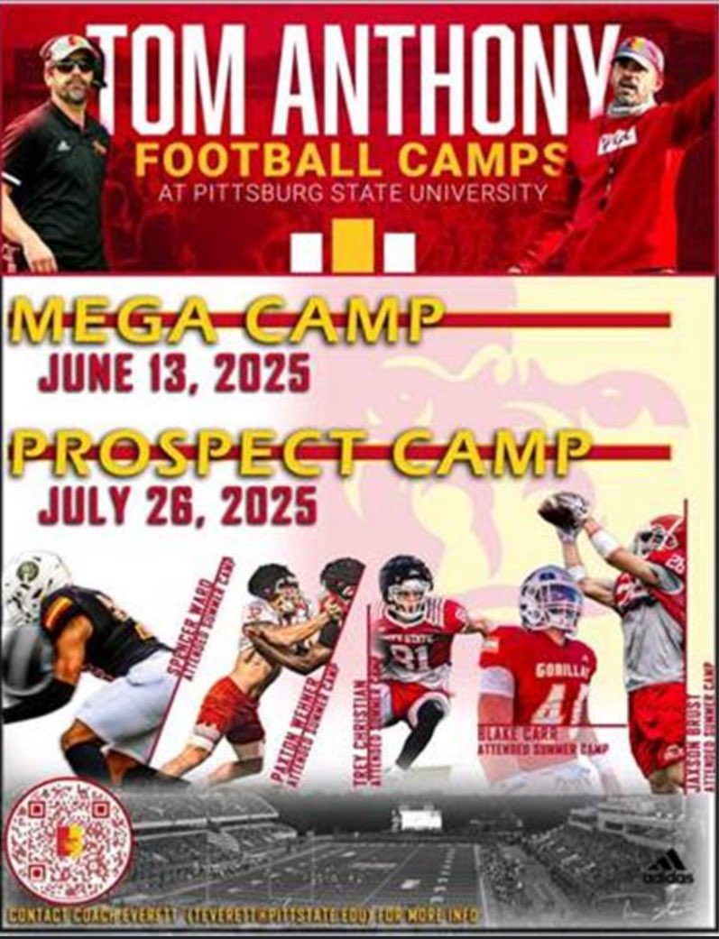 Thank you <a href="/Gregg_Hollins/">Coach Gregg Hollins</a> for the invite!

<a href="/CoachBHickman/">Coach Brandon Hickman</a> <a href="/CoachRhat/">Patrick Rhatican</a> <a href="/JesuitDallasFB/">Jesuit Football</a> <a href="/Qb1Premier/">QB1Premier</a>  <a href="/GorillasFB/">Pitt State Football</a>