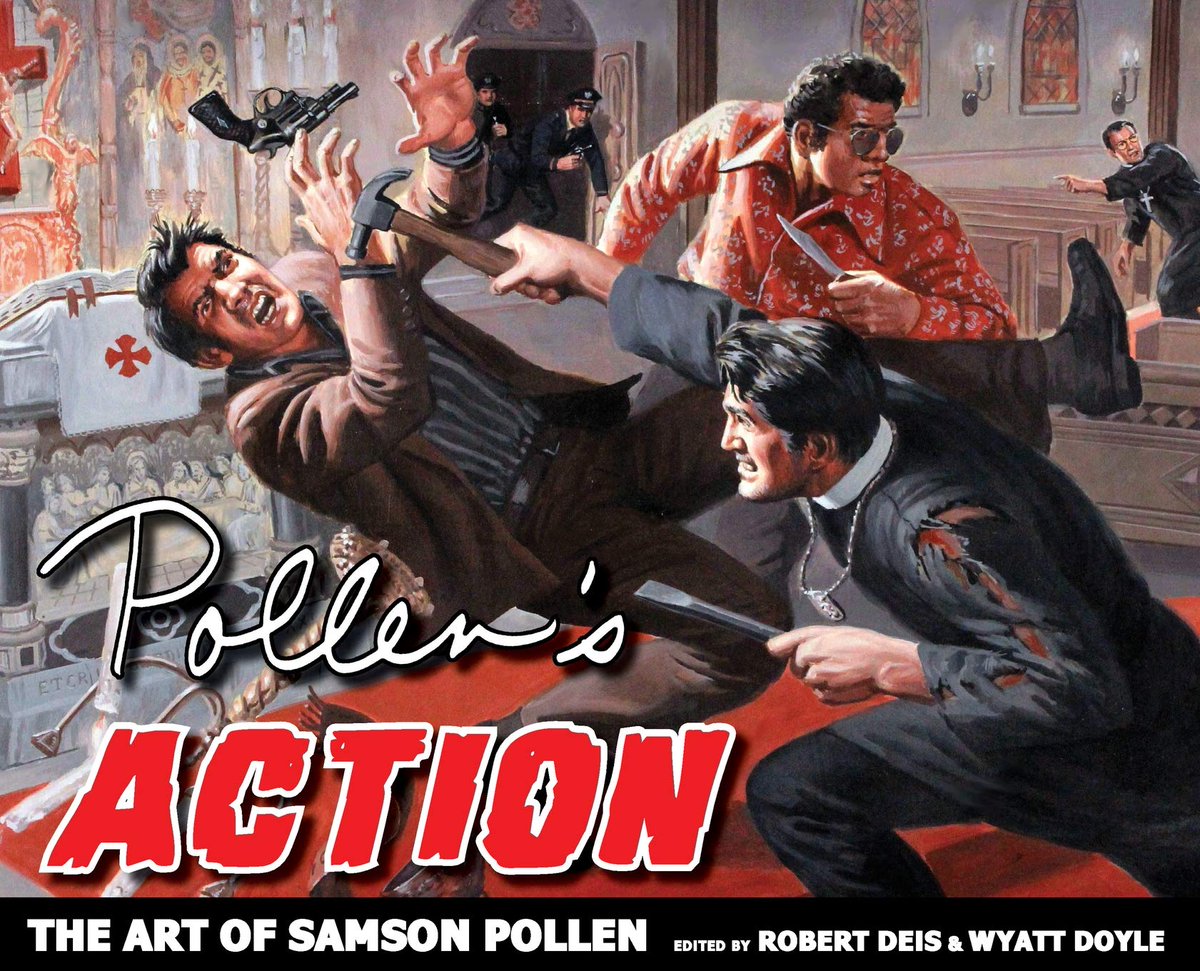 PulpArtMedia's tweet photo. Pollen's Action: The Art of Samson Pollen (Men's Adventure Library) Hardcover
Available Here: https://t.co/DwCsk7J5sT

Deluxe volume collecting the cream of Pollen's high-octane action paintings
#samsonpollen #pulpart https://t.co/3pNSrQJFES