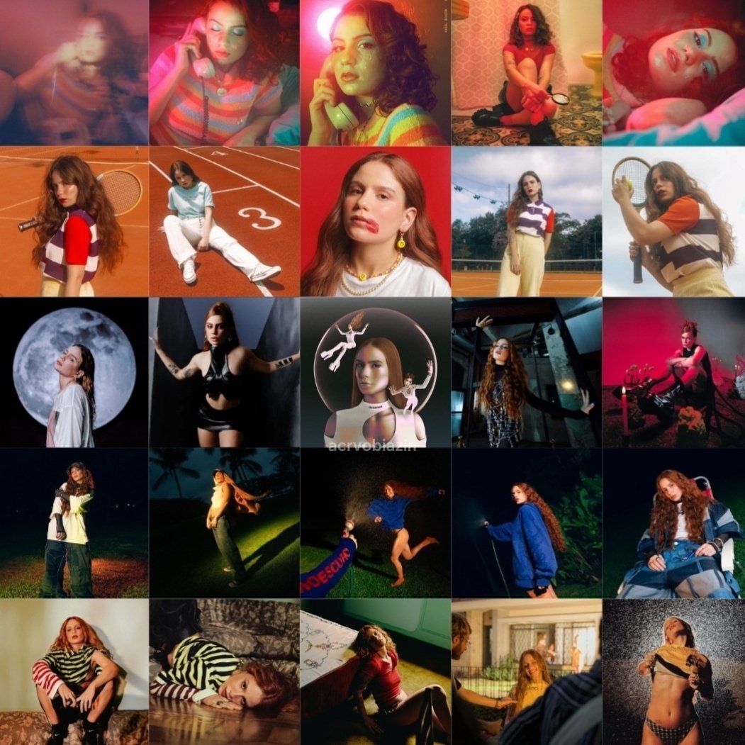 a identidade visual da carol biazin ao longo das eras.