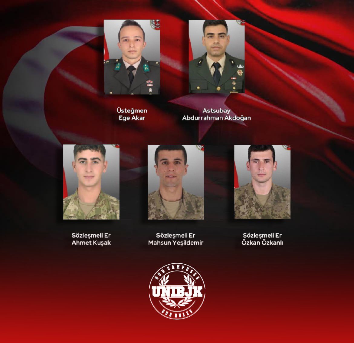 Pençe-Kilit Harekâtı bölgesinde devam eden mağara arama-temizleme faaliyetleri sırasında metan gazına maruz kalarak şehit olan kahraman askerlerimize Allah’tan rahmet; ailelerine, yakınlarına ve milletimize başsağlığı dileriz. 🇹🇷