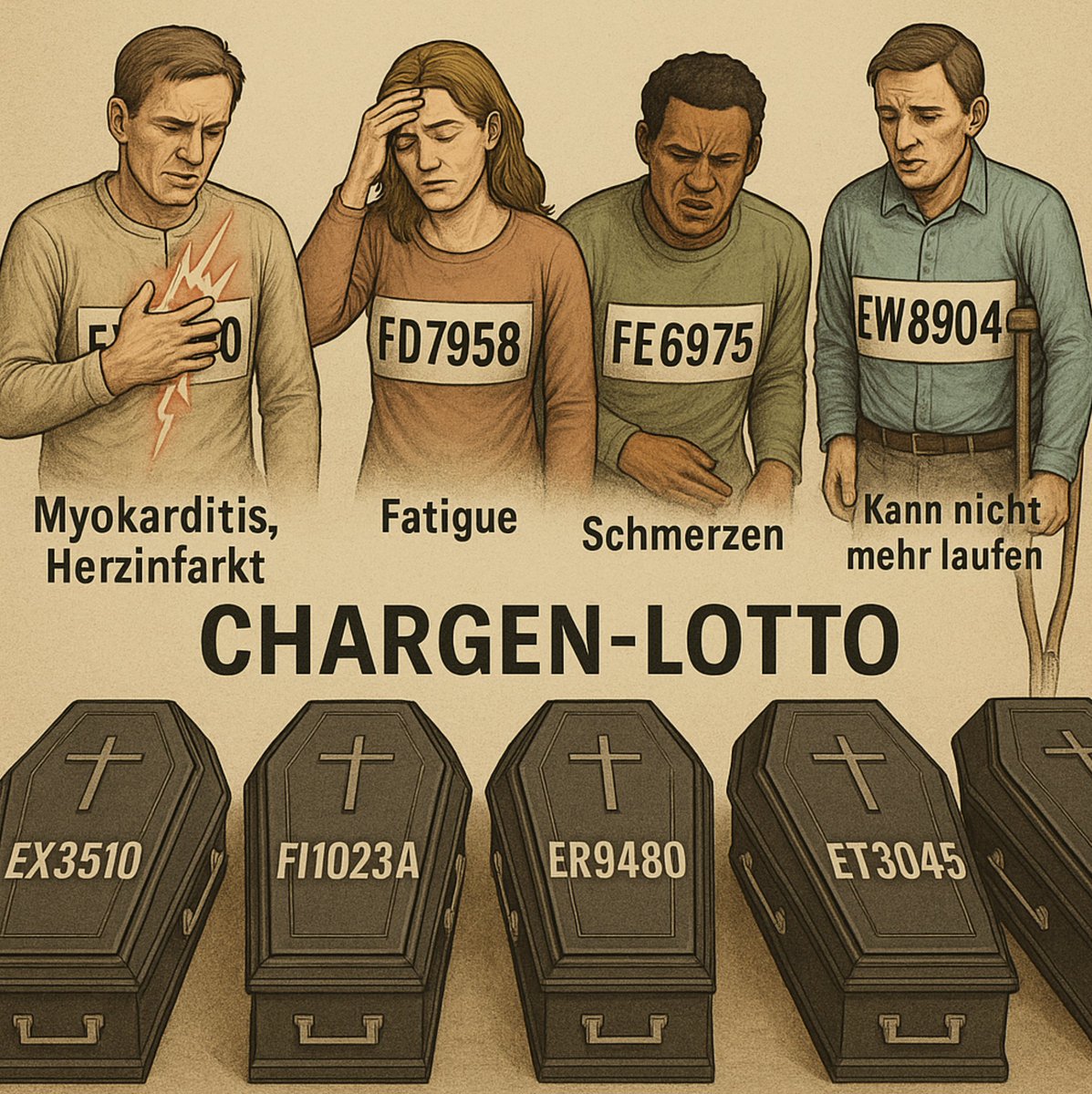 Chargen - Lotto - oder Russisch - Roulette
Erst einmal die systematische Zusammenstellung unserer Kanzlei zum schnelleren suchen und anschließend mit der Häufigkeit der Schadensmeldungen vom PEI versehen. 
000086A 000106A 000112A 000114A 000124A 000125A 000128A 000130A 000136A