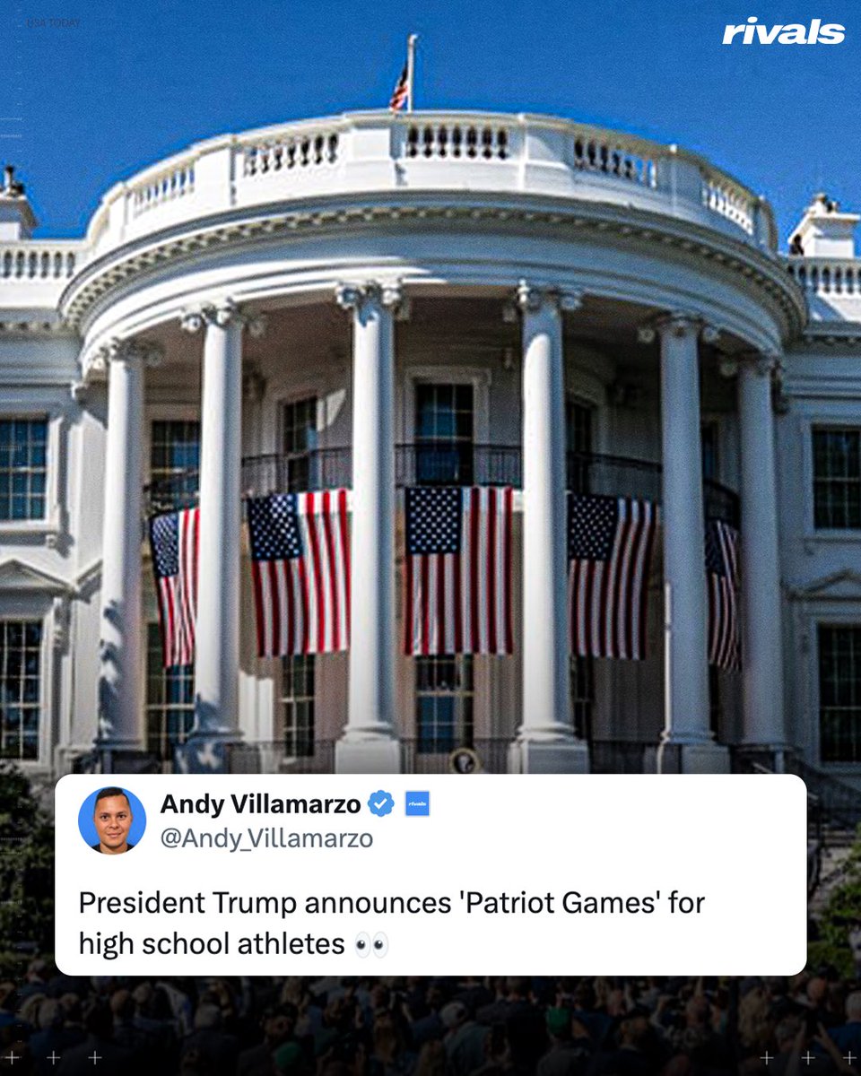 NEWS: President Donald Trump has announced there will be a youth sports competition featuring the top high school athletes from around the country called the ‘Patriot Games.’

Read: on3.com/high-school/ne…