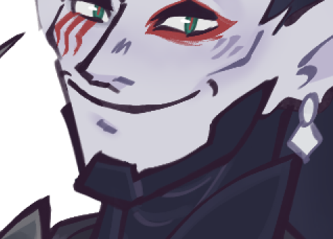 y know each time i try to make him angular sharp n scary i fail miserably