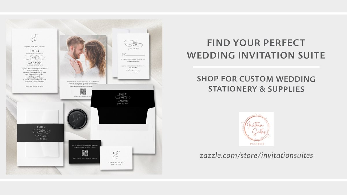 InvitationSuitz's tweet image. zazzle.com/collections/el… 🖤✨ Sophisticated &amp;amp; timeless—our Black &amp;amp; White Monogram Wedding Invitations feature elegant calligraphy, custom initials &amp;amp; upscale charm. Perfect for modern weddings with classic flair. 💌 #WeddingInvitations #ElegantWedding #MonogramDesign…