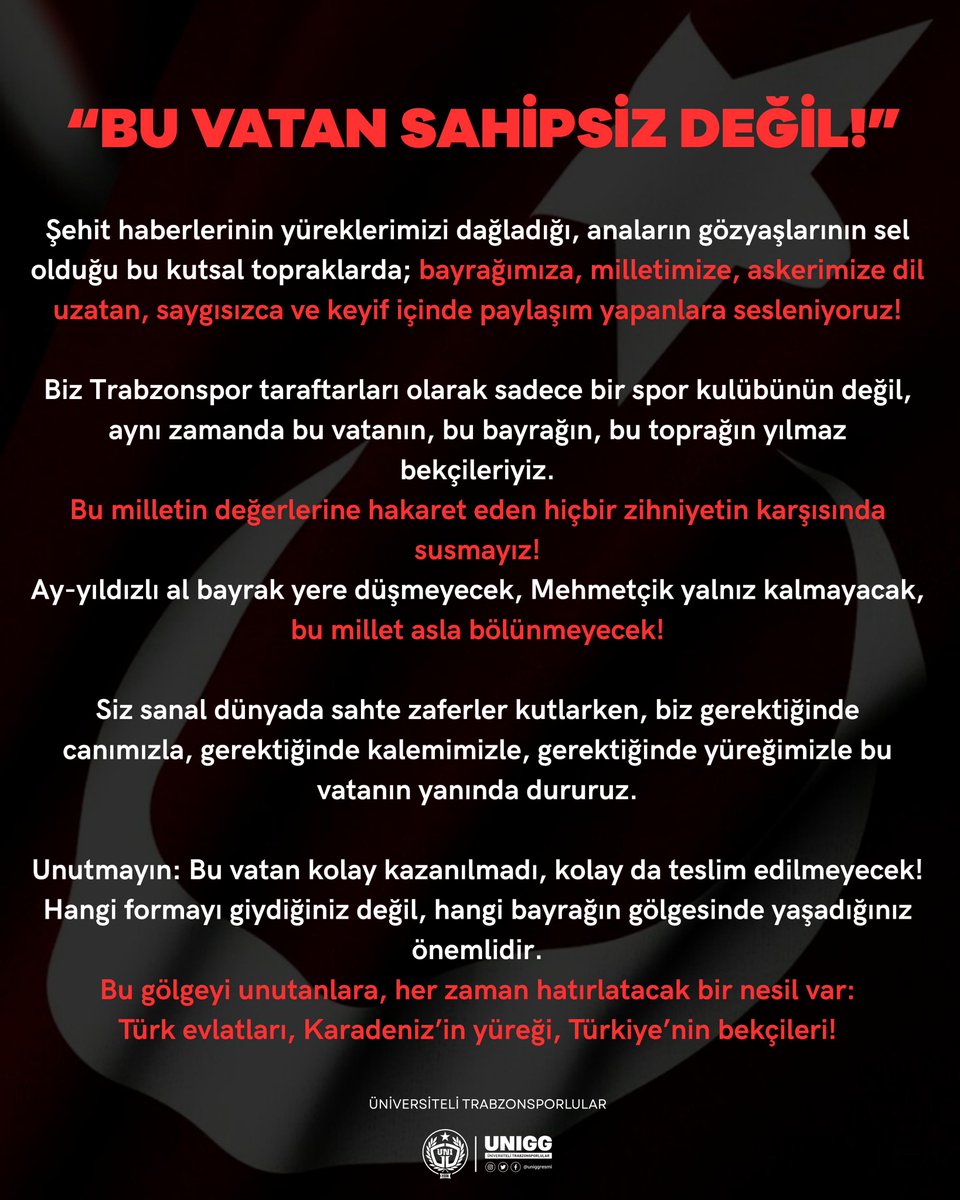 Bu gölgeyi unutanlara, her zaman hatırlatacak bir nesil var.