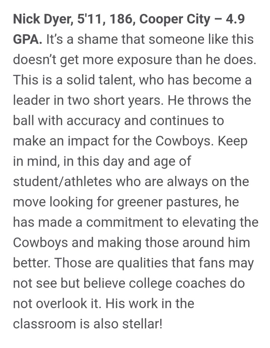 NickDyer_QB's tweet image. Not going anywhere. Committed to @CooperCityHigh @LawrenceBl83397 @toby_lux @PrepRedzoneFL @in_huddle @JoeFrisaro @Andy_Villamarzo @bloodlinesport @scan1ansports @BerserkerScout @bench424nmore @QB_Doctor @nxt1sports @toberealornot @CoachRenoYale @CoachDiCenzo @FLVarsityRivals