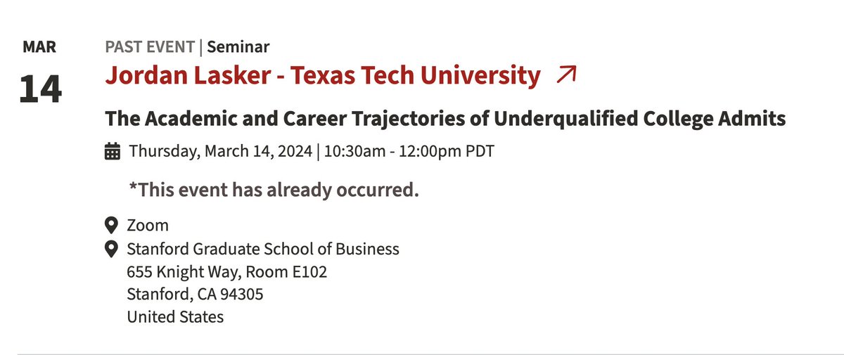 Stanford disappeared this talk from its youtube.