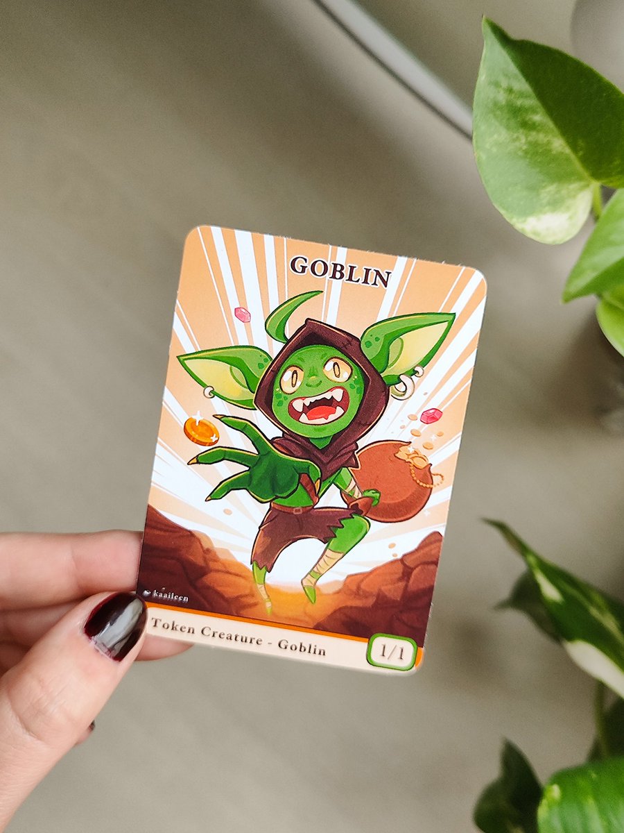 some of the Magic the Gathering tokens I've made so far~! ✨💚