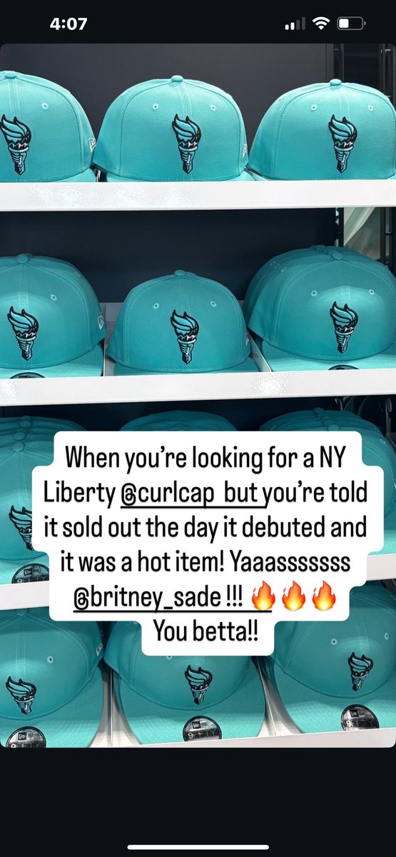 CurlCap's tweet photo. And DID🥹 AND sold out of our @nyliberty curlcaps on the debut🗽 https://t.co/PuVDQ89LEm