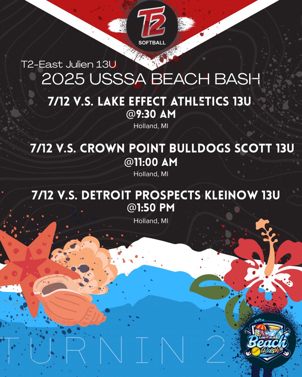 Turnin2Julien's tweet photo. 🏁 Final tournament of the season for our 13U squad!

We’re closing it out this weekend (7/12-7/13) at West Ottawa High School 🥎

📍 3685 Butternut Dr, Holland, MI

Let’s bring the energy and finish the season strong! 💪🏻

#T2EastJulien13U #SoftballSquad #FinishStrong #Turnin2 https://t.co/IxkmMWUXA6