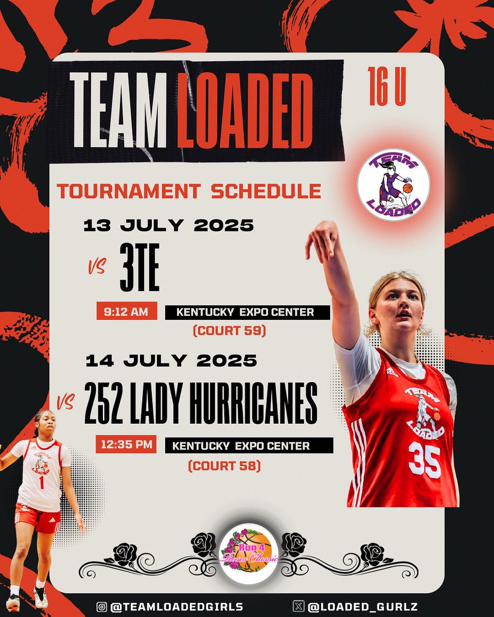 Loaded_Gurlz's tweet image. Team Loaded Va 16u Schedule for first days at the Run 4 The Roses. Ready to go get it! #LoadedFamily #StayLoaded📚🏀📚🏀@TFNsRun4Roses