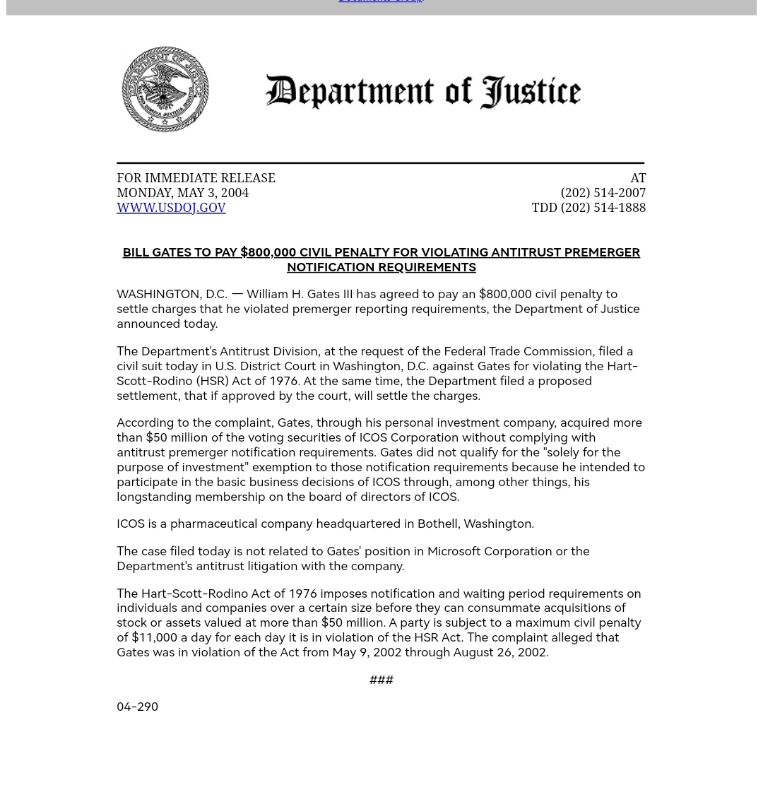 <a href="/Gates_Nigeria/">Gates Nigeria</a> <a href="/MI_Abaga/">MI Abaga</a> <a href="/BillGates/">Bill Gates</a> Bill Gates Faces Legal Scrutiny While Engaging in Controversial Business Practices with Influencers  Despite facing ongoing legal challenges, Bill Gates is now under scrutiny for his involvement in business dealings with influencers.

BILL GATES TO PAY $800,000 CIVIL PENALTY FOR