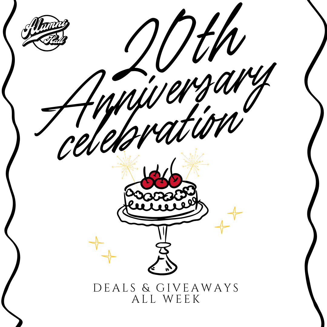 AlumniHallWKU's tweet image. It's our 20th Anniversary! 🎂🎉 We're celebrating ALL week long with daily deals and giveaways! Stay tuned...👀🎁
alumnihall.com