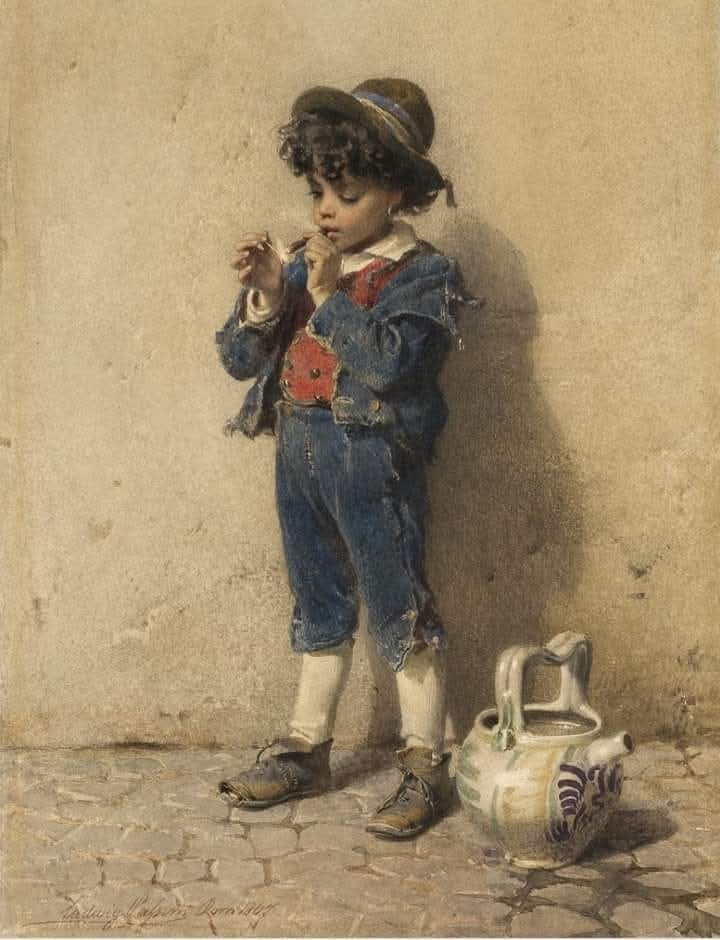 ӨГЛӨӨНИЙ МЭНД - 
Guten Morgen 🇦🇹

"Дүрсгүй жаал"
Австрийн зураач Людвиг Иоханн Пассинигийн бүтээл

Ludwig Johann Passini (1832–1903) хүүрнэл болон аж байдлын сэдвээр зурдаг байсан нэрт зураач.