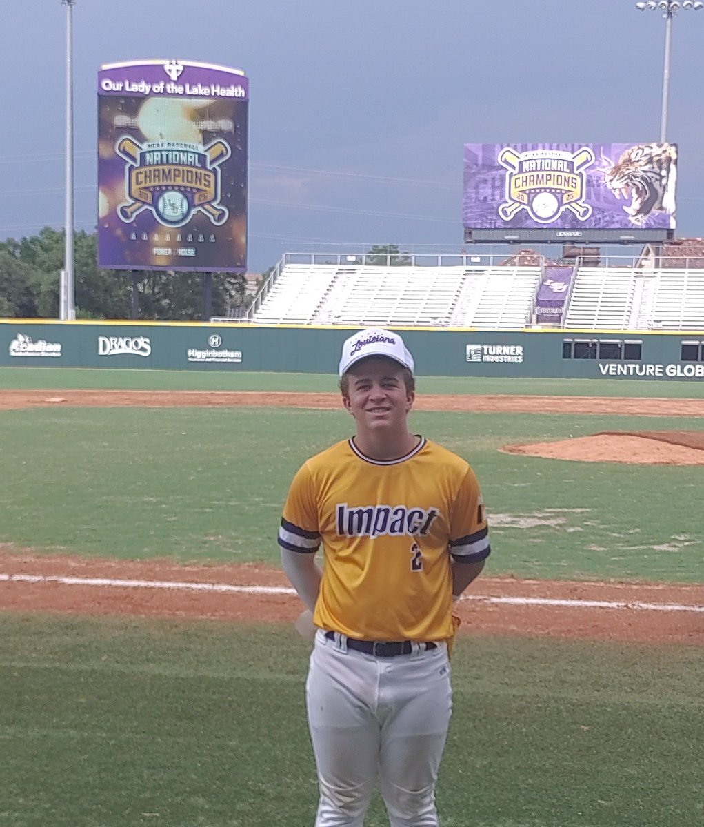 CoachJKohn1983's tweet photo. Impact-Kohn wins the Tiger Town Showdown Championship 10-0 over Team Louisiana Goleman! Tyson Sheets (St. Amant) tosses a complete game 1-hit shutout striking out 5! Easton Wimberley (St. Amant) lead all batters going 2-3 with 3 RBIs! Go Impact!!! https://t.co/3fqDEqZ0Q5