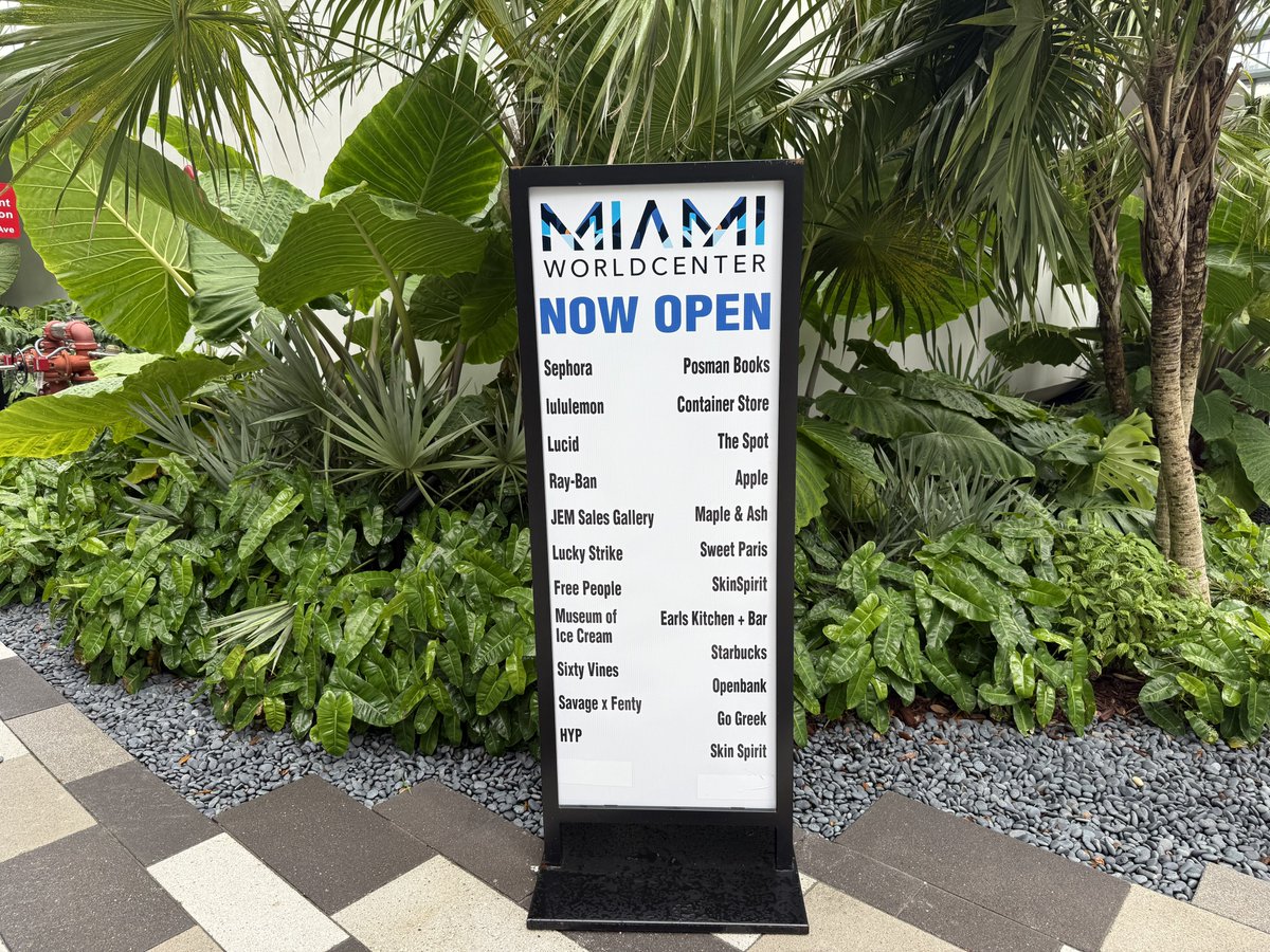 Here’s what is open at MWC. It’s all open air but super walkable and the mid street crossings make it easy to get across NE 8th St and NE 1st Ave as you bounce around stores