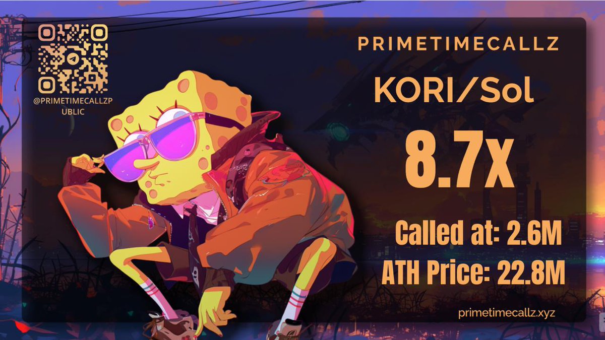 primetimecallz's tweet image. We gave a buy signal in our VIP group for $KORI - Kori The Pom at $2.6M mc. It reached $22.8M mc for over 8.7X profits!  
HtTYHz1Kf3rrQo6AqDLmss7gq5WrkWAaXn3tupUZbonk
#KORI #KoriThePom #Solana #Memecoin #Alphagroup #Sol #Callgroup #Oraclebot #Primetimecallz